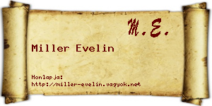 Miller Evelin névjegykártya